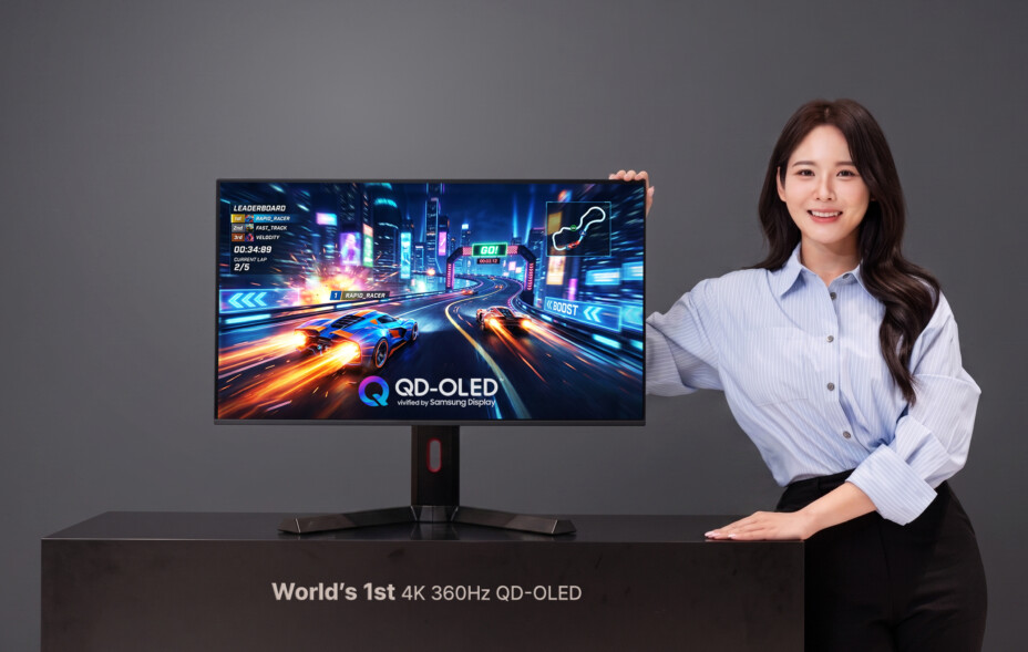 Samsung présente la première dalle QD-OLED 4K à 360 Hz.