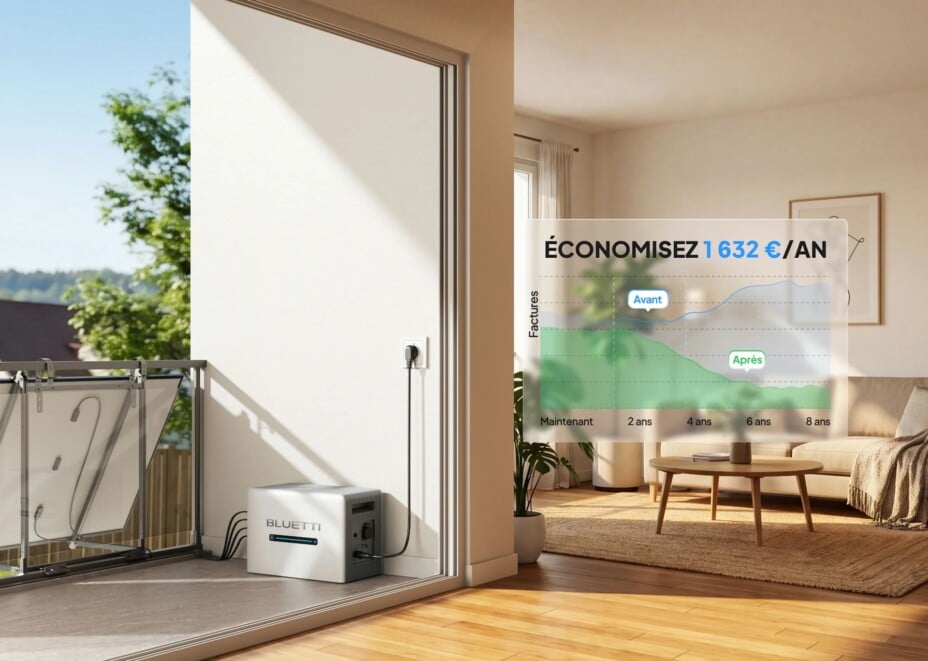 Solaire de balcon : la batterie Bluetti peut-elle faire économiser 1 600 € ?