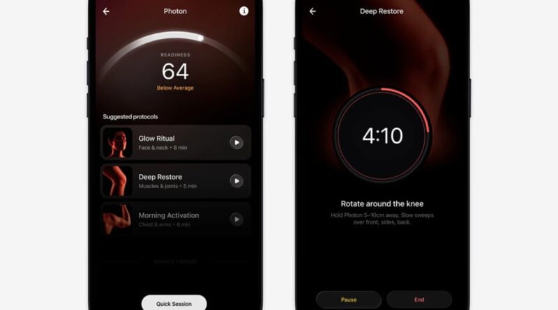 Ultrahuman Photon : lancement d'un appareil de thérapie à la lumière rouge après les bagues connectées
