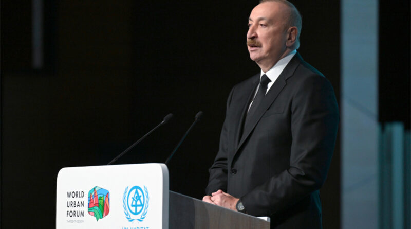 WUF13 : le président azerbaïdjanais affirme ne pas négliger l'urbanisation durable