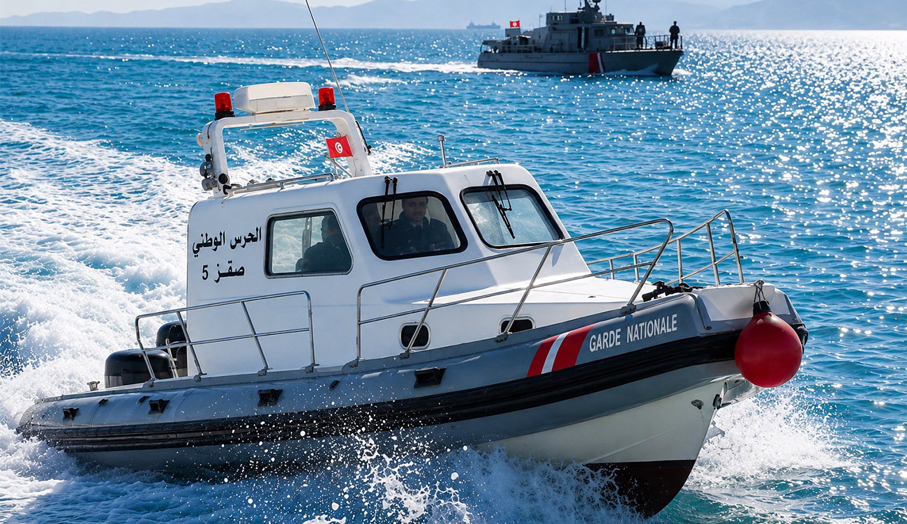 66 migrants interceptés en mer près de Nabeul, dont une femme et ses enfants.