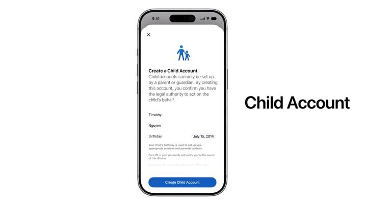 Le «Compte enfant» d'Apple déploiera des barrières d'usage selon l'âge du bambin.