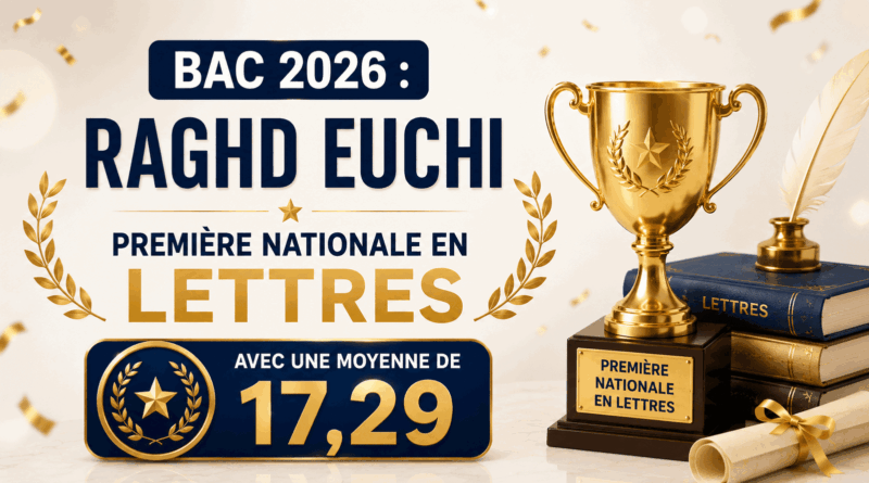Bac 2026 : Raghd Euchi remporte la première place en lettres avec 17,29
