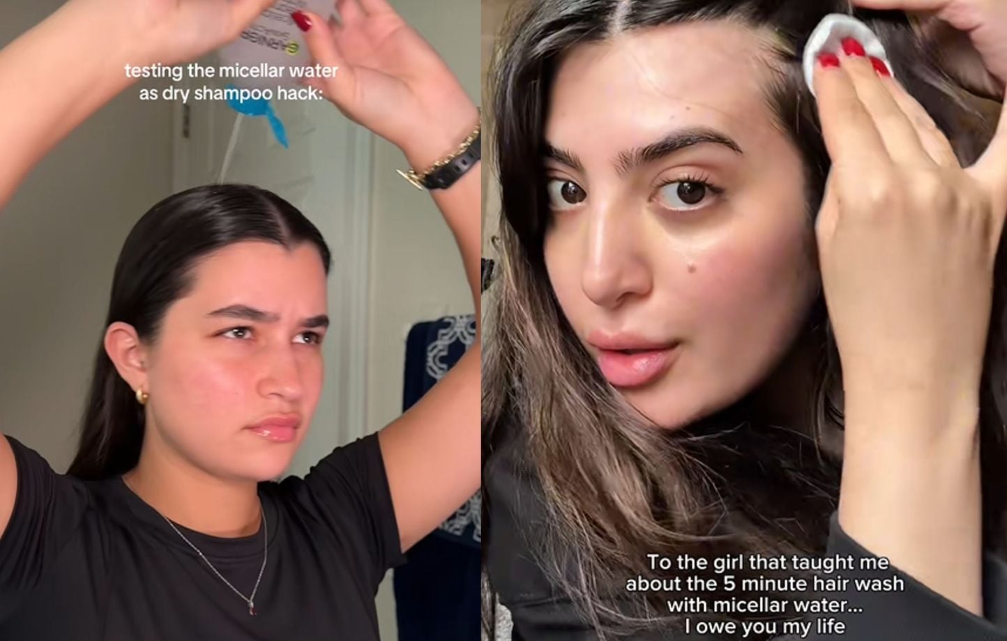 Cheveux gras : L'eau micellaire ne serait-elle pas une astuce pour espacer les shampoings ?