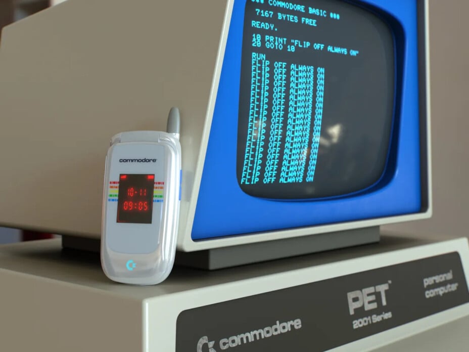 Commodore lance un téléphone à clapet : Spotify, Uber autorisés, Instagram bloqué.