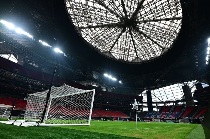 Le stade Mercedes-Benz d'Atlanta, aux États-Unis.