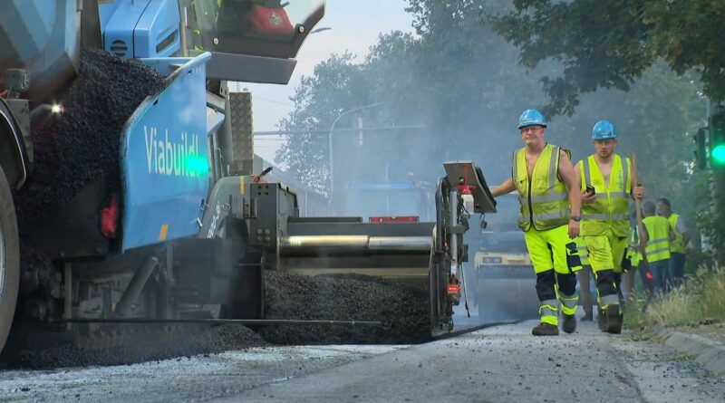 Des chantiers de réparation de route décalés la nuit en canicule