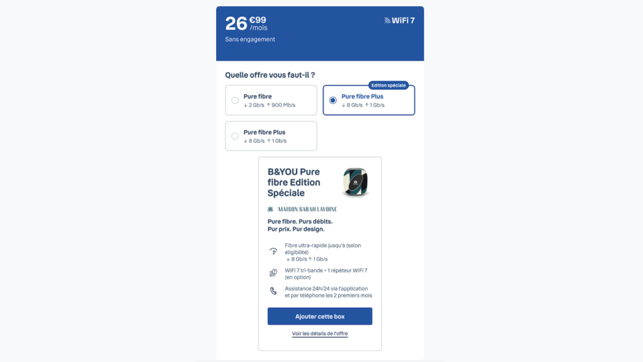 Forfait 5G 100 Go et fibre ultra rapide à petit prix.