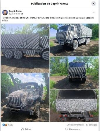 Guerre en Ukraine : l'armée russe adopte un camouflage zèbre pour ses véhicules.