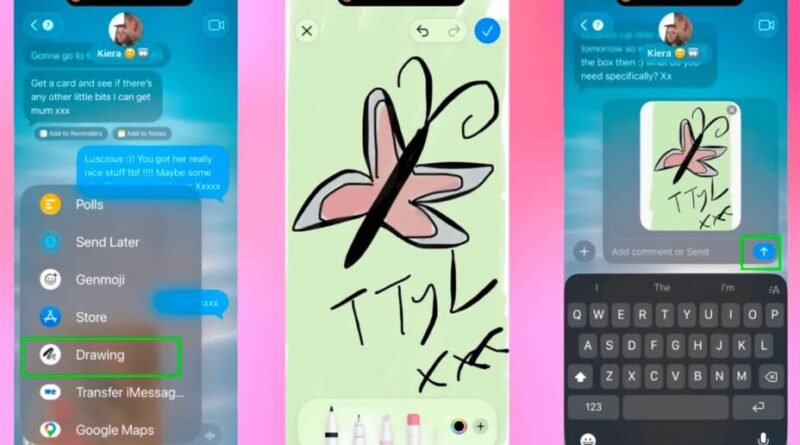 iOS 27 : l'application Messages permet désormais de dessiner aux contacts