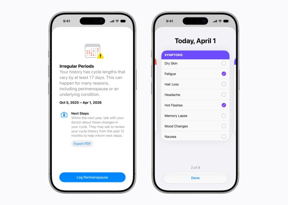 iOS 27 : l’iPhone alertera sur les signes de la ménopause