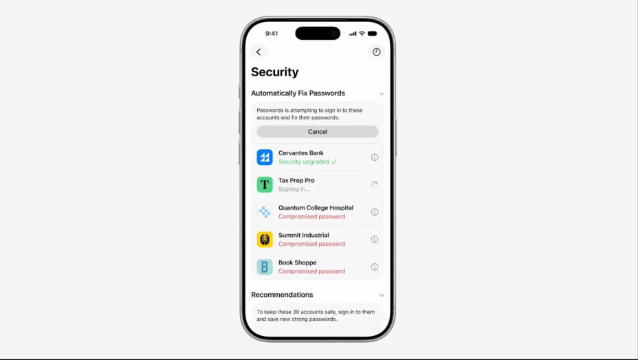iOS 27 : l’iPhone ne modifie pas vos mots de passe faibles sur les sites