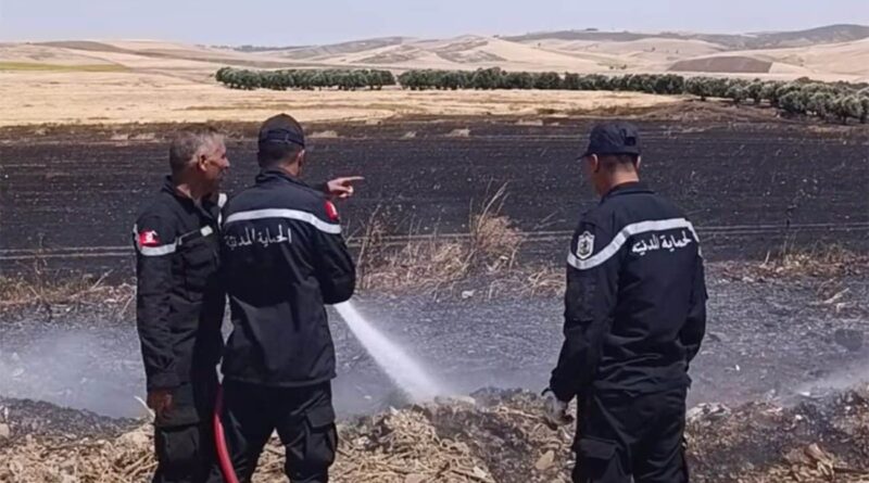 Jendouba : la protection civile ne maîtrise pas un incendie à Sidi Mbarek