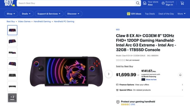 La MSI Claw à venir coûtera jusqu'à 1700 dollars.