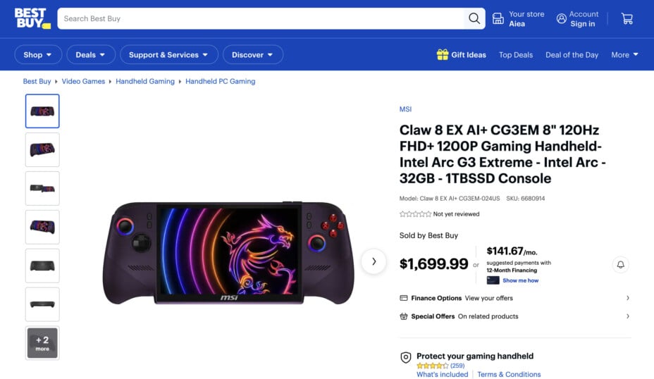 La MSI Claw à venir coûtera jusqu'à 1700 dollars.