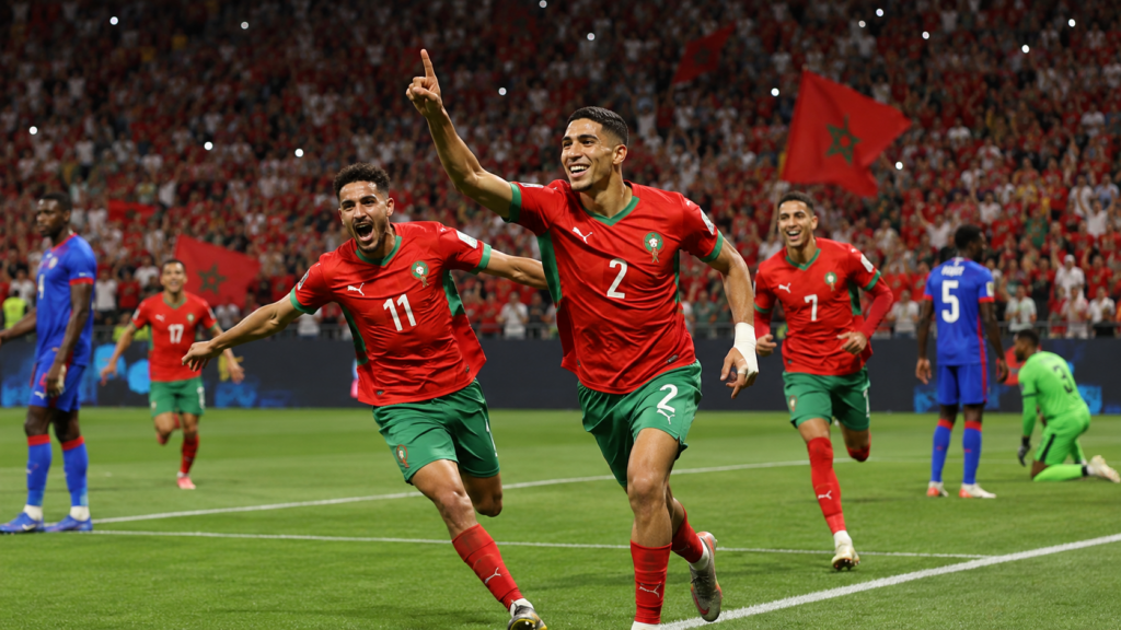 Le Maroc ne bat pas Haïti (4-2) et accède aux seizièmes de finale.