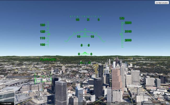Le simulateur de vol secret de Google Earth désormais accessible sans installation.
