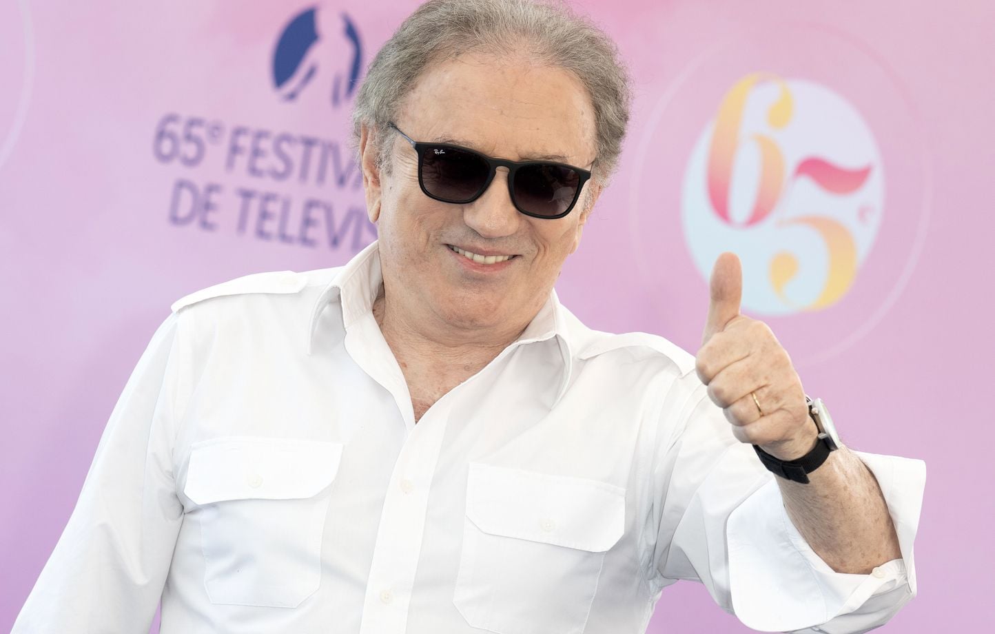 Michel Drucker, Nymphe d'Honneur, évoque le mondial 2026 au Festival TV de Monte-Carlo.