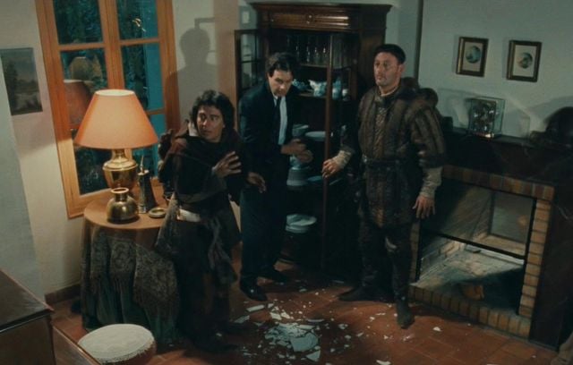 Christian Clavier, Christian Bujeau et Jean Reno dans « Les Visiteurs » en 1993.