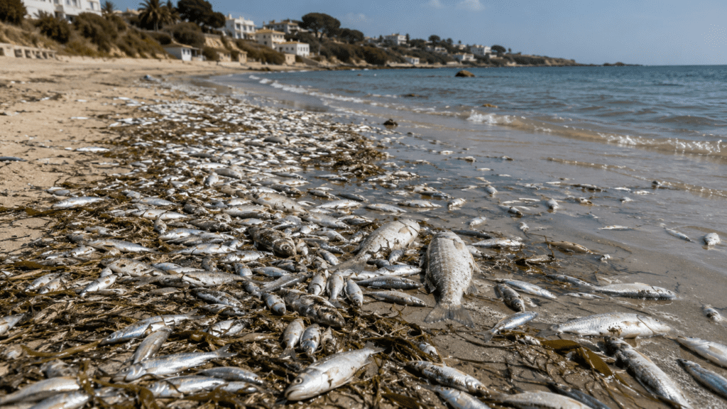 Mortalité massive de poissons à la plage de Soliman