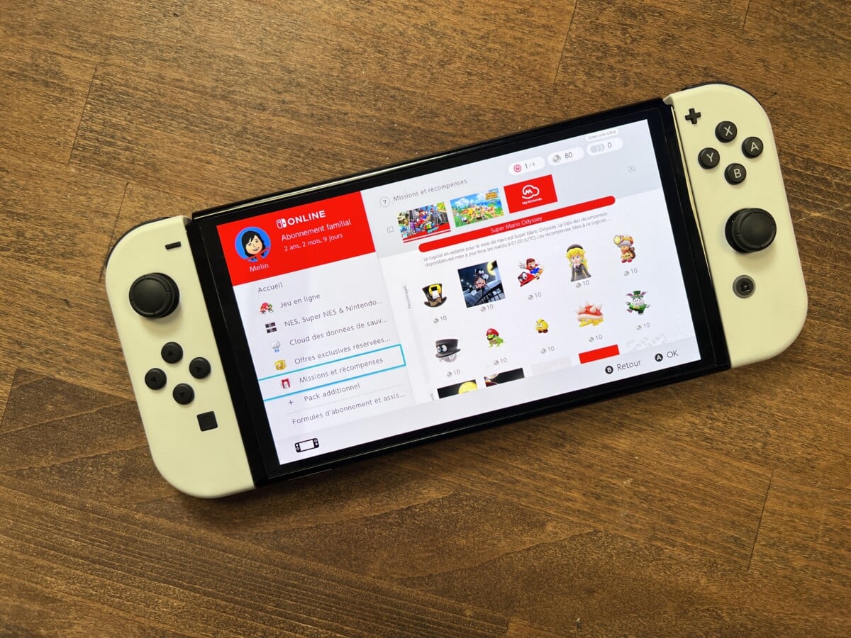 Les récompenses possibles des missions du Nintendo Switch Online