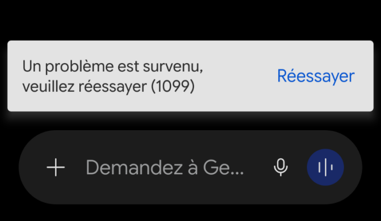 Panne de Gemini : l’IA ne fournit plus de résultats, confirme Google.