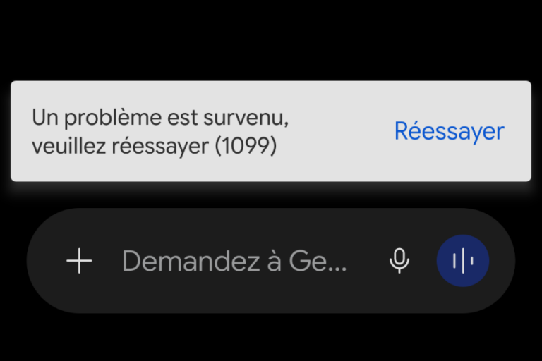 Panne de Gemini : l’IA ne fournit plus de résultats, confirme Google.