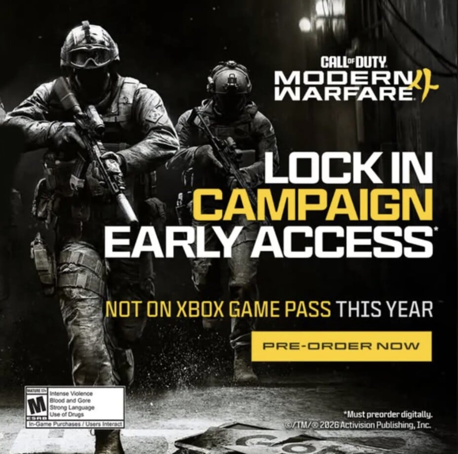 « Pas sur le Game Pass » : Call of Duty répond à l'appauvrissement de Xbox