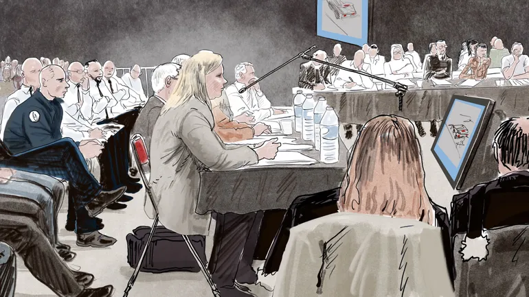 La juge d’instruction et les enquêteurs