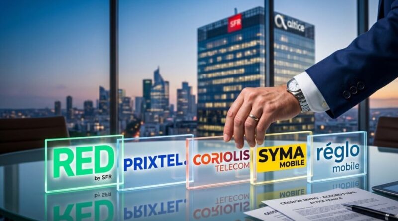 Rachat de SFR : l'avenir des MVNO d'Altice France décidé pour RED by SFR, Prixtel, Coriolis, Syma et Réglo Mobile.