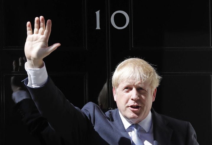 Boris Johnson en juillet 2019, photographié lors de son premier jour au 10 Downing Street. Il oeuvrait depuis plusieurs années pour prendre la tête du gouvernement britannique.