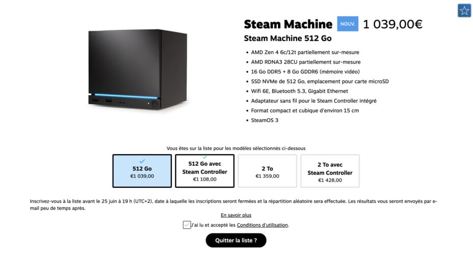 Steam Machine : Valve change la pré-commande, cliquer ne suffit plus