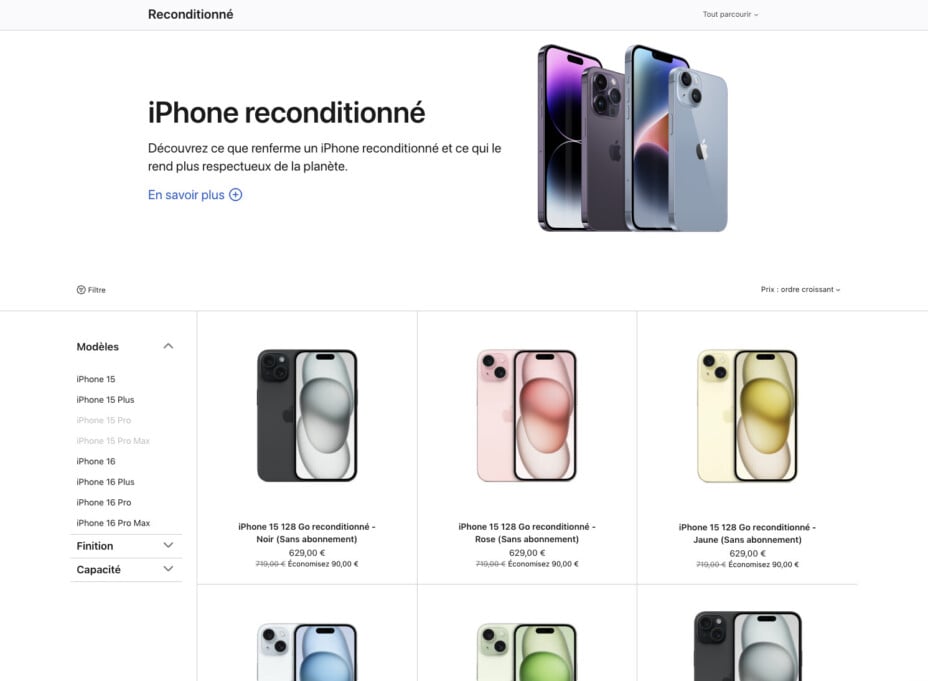90 % des smartphones reconditionnés en France sont des iPhone.