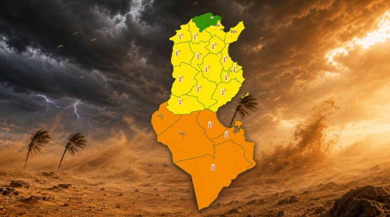 Alerte météo : vigilance élevée pour le Sud tunisien face à des dangers