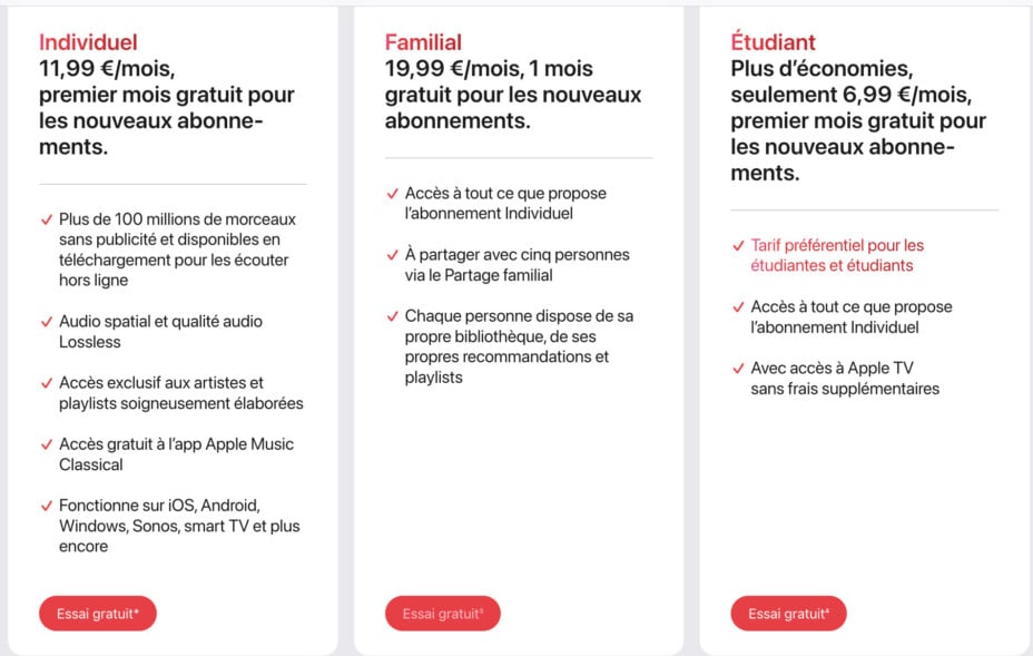 Apple Music : hausse des tarifs en France jusqu'à 3 euros par mois