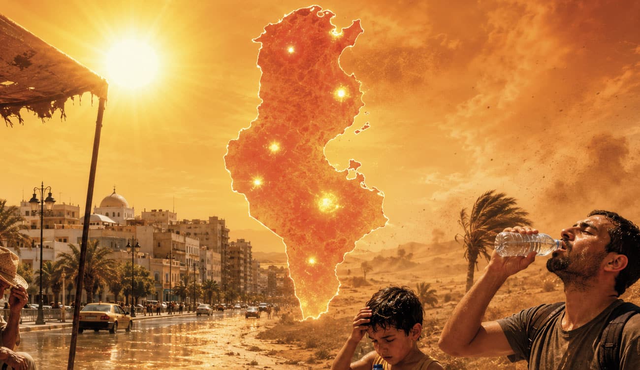 Canicule en Tunisie : 10 gouvernorats en vigilance orange.
