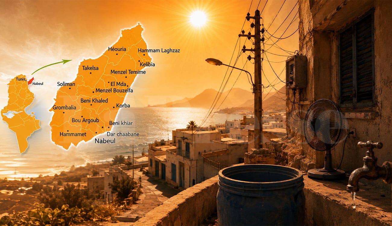 Cap Bon : canicule insupportable, habitants sans électricité, eau et sommeil