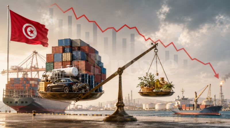 Commerce extérieur : le déficit tunisien s'élève à 12,5 milliards de dinars au S1 2026