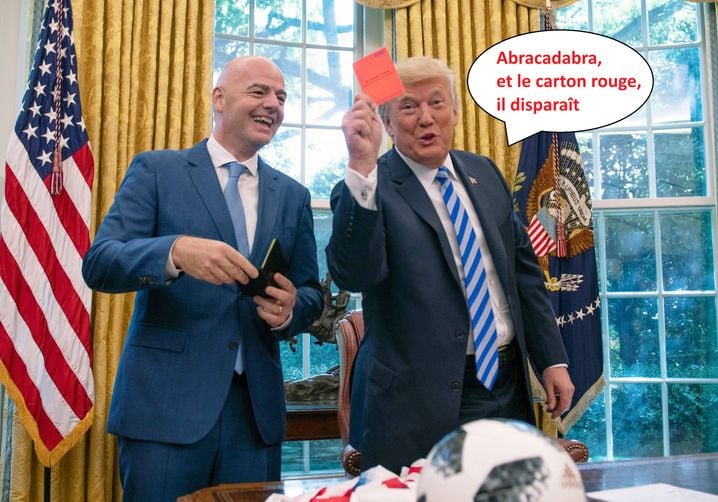 Gianni Infantino et Donald Trump, meilleurs amis du monde dans le bureau ovale...et au téléphone pendant cette Coupe du monde ?
