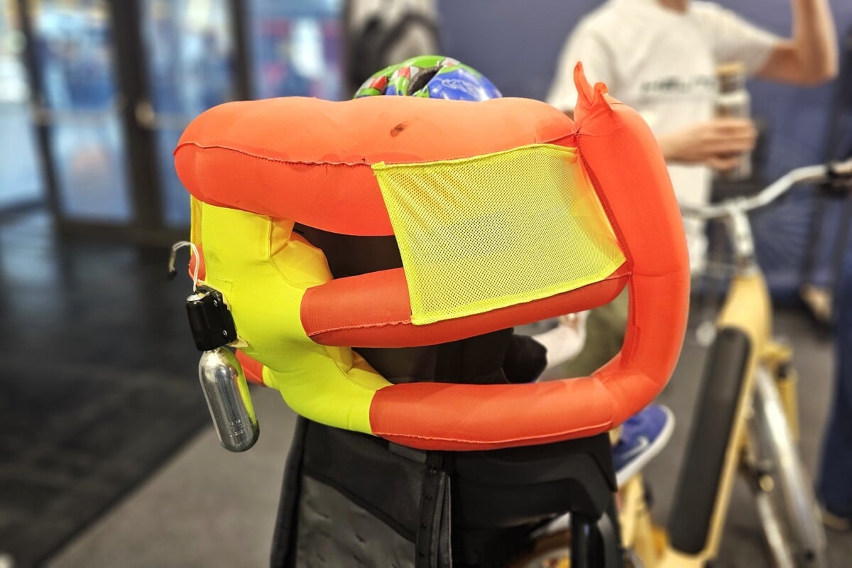 Airbag vélo enfant Helite Kid Guard gonflé