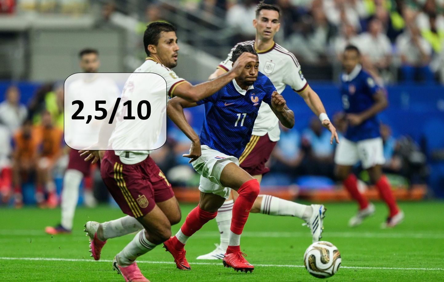 EN IMAGES. France - Espagne : Rabiot et Upamecano brillent, Mbappé et Olise déçoivent… Les notes des Bleus