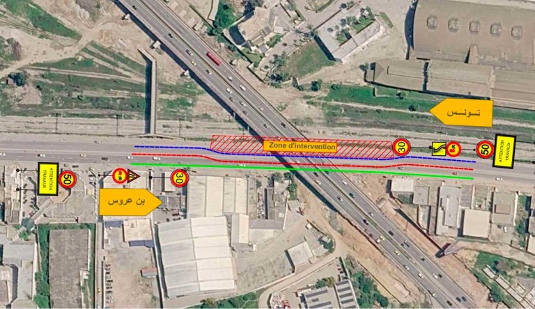 Entrée sud de Tunis : changement de circulation effectif dès aujourd'hui