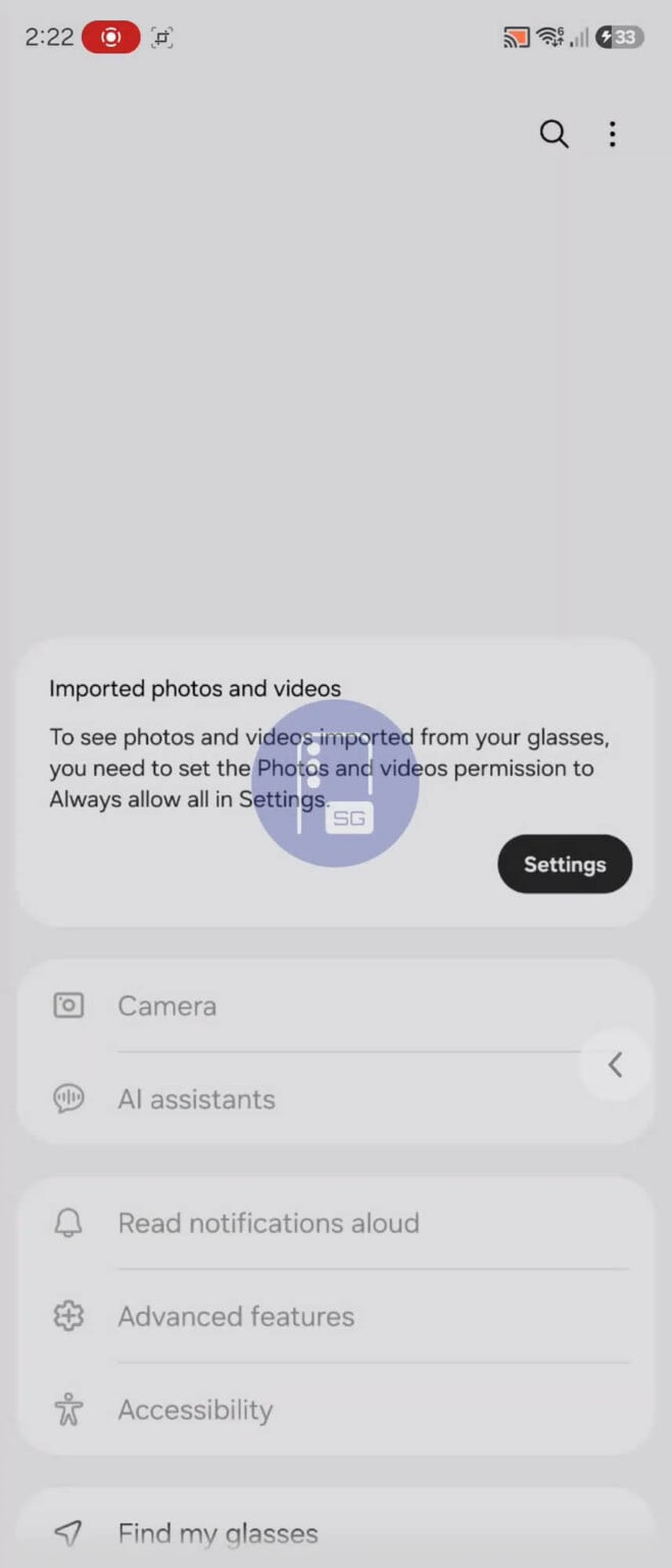 Fuite de Galaxy Glasses Manager : l’application gestionnaire des lunettes connectées Samsung