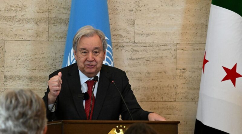 Guerre au Moyen-Orient : Antonio Guterres exhorte à soutenir la Syrie