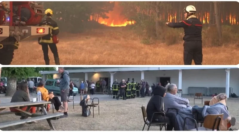 Incendies en France : 3400 hectares brûlés en Gironde, 20.000 évacués