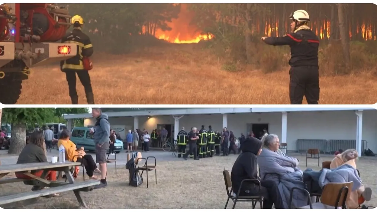 Incendies en France : 3400 hectares brûlés en Gironde, 20.000 évacués
