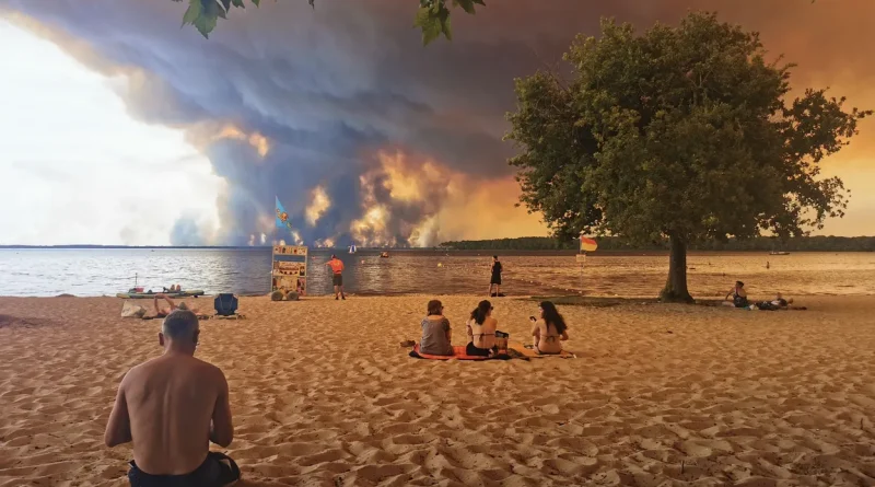 Incendies en France : une image d'apocalypse, ou pas.