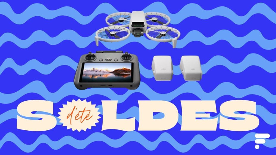 Le DJI Flip, soldé à -30%, sans certification, avec deux batteries.