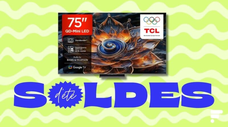 Le TV 4K QD-Mini LED 75″ à 1 100 € en 3e démarque.