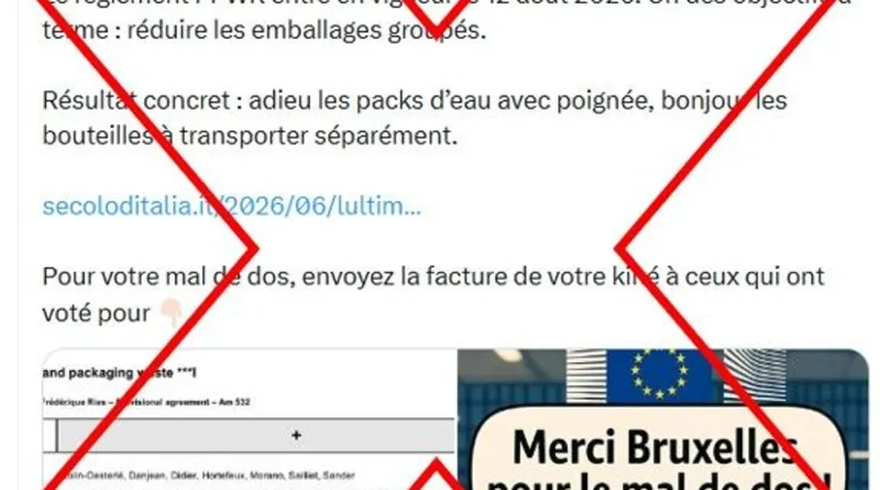 Les packs d’eau ne seront pas interdits à la vente.